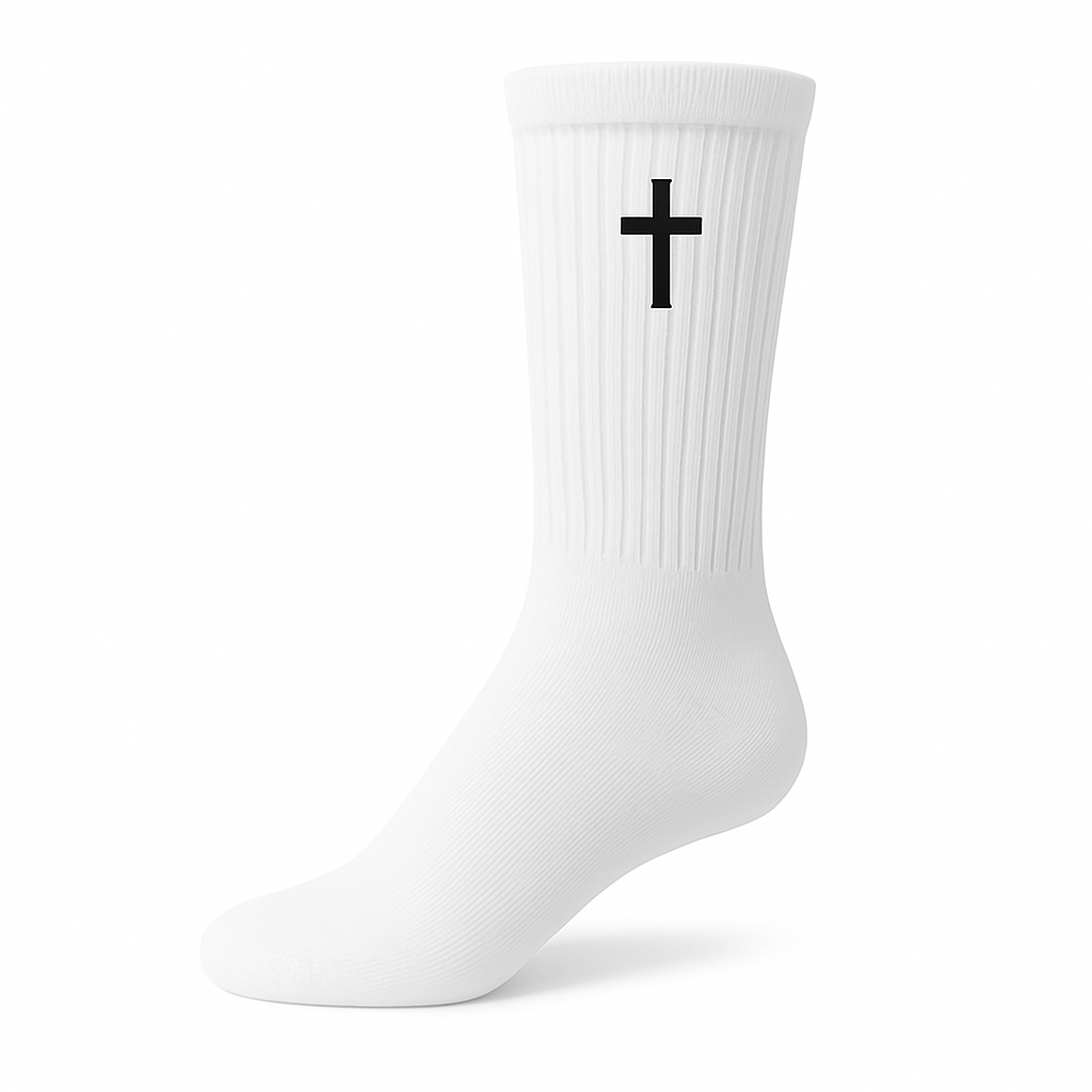 Minimal Crucifix Crew Socks